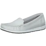 Marco Tozzi Damen Mokassins aus Leder Bequem, Weiß (White), 37 EU