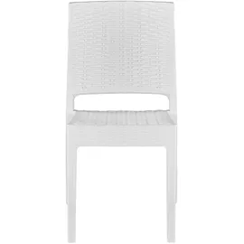 Beliani Fossano Gartenstuhl 60 x 60 x 89 cm weiß 2 St.