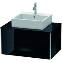 Duravit XSquare Waschtischunterschrank, 2 Schubkästen, schwarz hochglanz