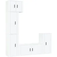 VidaXL 5-tlg. TV-Schrank-Set Weiß Holzwerkstoff