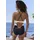 LASCANA Badeanzug Damen Schwarz/Weiß 40 Cup C/D