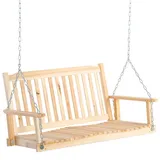 Outsunny Hängebank Natur Holz, Metall, 69x60x117 cm