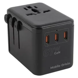 mobile origin Mobile Origin, MO-TRA67-PW5, Drinnen, AC, Schwarz - Schwarz