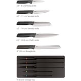 Joseph Joseph Elevate Knives Store 5-teiliges Messer-Set mit Schubladen-Aufbewahrungseinlage, Black