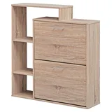 Wohnling Schuhkipper 85 x 93 x 24 cm Eiche Sonoma / beige