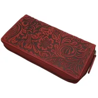 Große Vollrindleder Damen Geldbörse Geldbeutel Portemonnaie Lianen RFID Schutz