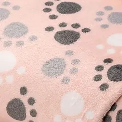 Wellness-Fleece "Tatzen", rosa/grau