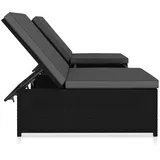 vidaXL Sonnenliegen Set 3-tlg. schwarz 47402
