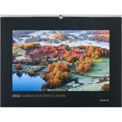 KUNTH Monats-Wandkalender Farben der Erde - Europa 2026