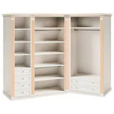 JVmoebel Eckschrank Weißer Eckkleiderschrank Exklusive Schlafzimmermöbel Massivholz (Eckschrank L- Form) Made in Europa weiß