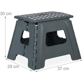 Relaxdays Klapphocker faltbar grau