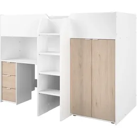 Parisot Hochbett Tom 90 x 200 cm Eiche braun