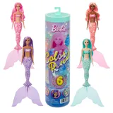 Barbie Color Reveal Meerjungfrauen-Puppe und Accessoires mit 6 Überraschungen (JMW61)