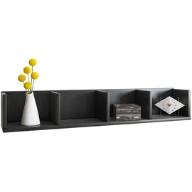 VCM Bücherregal 97 x 17 x 15 cm Schwarz