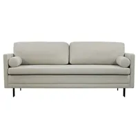Xlmoebel Schlafsofa 3-Sitzer Stoffsofa Couch mit Leder- und Textilbezug, 1 Teile, Made in Europa