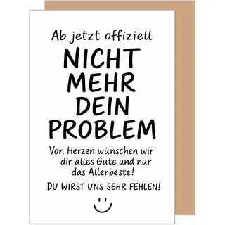 Edition Seidel Premium Glückwunschkarte zum Abschied mit Umschlag. Abschiedskarte mit Spruch Grußkarte Karte Ruhestand Jobwechsel Arbeit Mann Frau Kollege Kollegin Freunde Wünsche (AS162 SW025)