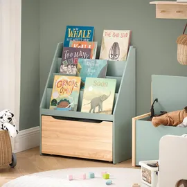 SoBuy Kinderregal KMB95 4 Ablagen MDF grün