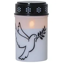 Star Trading Grabkerze Dove 13 cm weiß