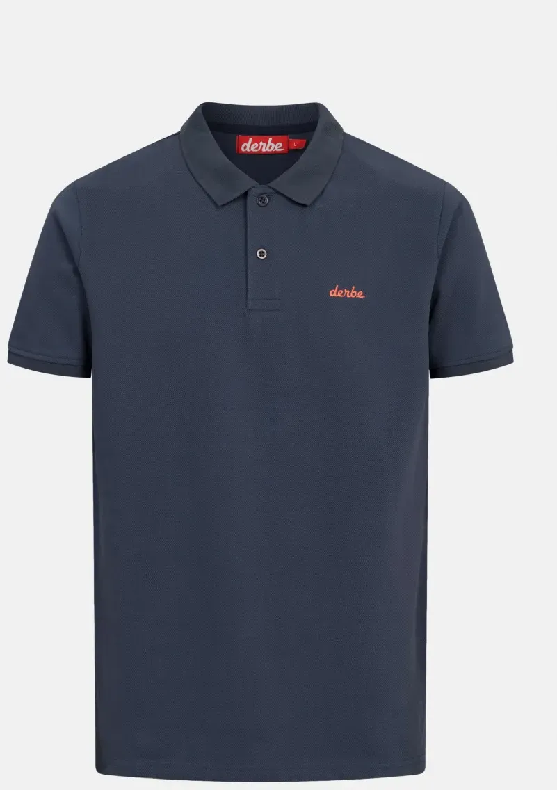Derbe Polo Shirt Basic Polo Herren Navy Blau GOTS Organic