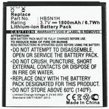 AccuCell Akku passend für Huawei Ascend, Phoenix, HB5N1, HB5N1H 1800mAh