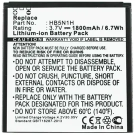 AccuCell Akku passend für Huawei Ascend, Phoenix, HB5N1, HB5N1H 1800mAh