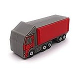 Onwomania LKW Lastwagen Auto Fahrzeug grau rot Funny USB Stick 64 GB USB 2.0 Speicherstick USB-Datenträger