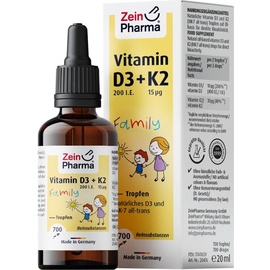 ZeinPharma Vitamin D3 + K2 Family Tropfen 20 ml