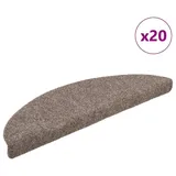 vidaXL Stufenmatten Selbstklebend 20 Stk. Beige 56x17x3 cm