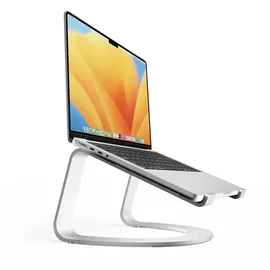 Twelve South Curve SE für MacBooks und Laptops | Aluminium Ergonomischer Desktop-Kühlständer für Zuhause oder Büro, Silber