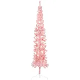 vidaXL Künstlicher Halb-Weihnachtsbaum mit Ständer Schlank Rosa 240 cm