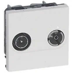 Legrand 078783 TV/Radio-Einzeldose, Farbe: weiß 1