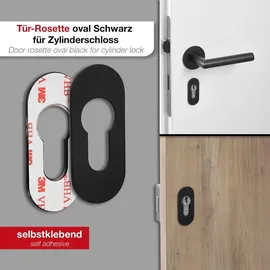 SOTech Kleberosette oval selbstklebend Edelstahl Schwarz