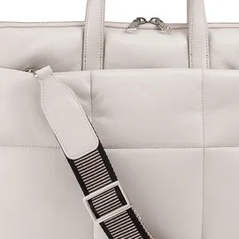 Dudu Togean Laptoptasche Leder 36 cm weiss