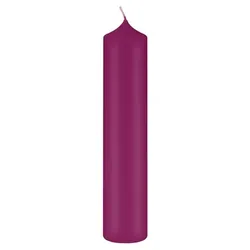 Kopschitz Kerzen Altarkerzen, Kaminkerzen Brombeere 200 x Ø 60 mm, 4 Stück, Kerzen mit Dornbohrung in RAL Kerzengüte Qualität