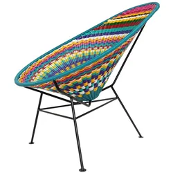 Stuhl Oaxaca Chair Acapulco Design Bespannung bunt, 90x70x95 cm