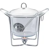 Kinghoff KH-1413 4,1L Transparent Glas - Silber/Hellblau