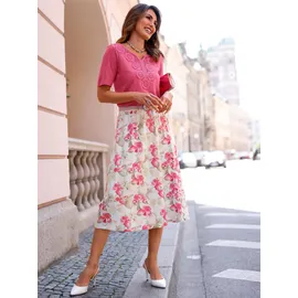 Lady A-Linien-Rock Damen Floral Beige 44