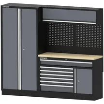 feistos Werkbank Stahl 46x228x200 cm pulverbeschichtet abschließbar