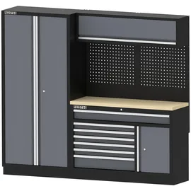 feistos Werkbank Stahl 46x228x200 cm pulverbeschichtet abschließbar