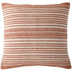 Chic Antique Aix Kissenbezug mit Streifen, L50/B50 cm, Terracotta