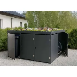 MCW Mülltonnenverkleidung 193 x 130 x 208 cm anthrazit