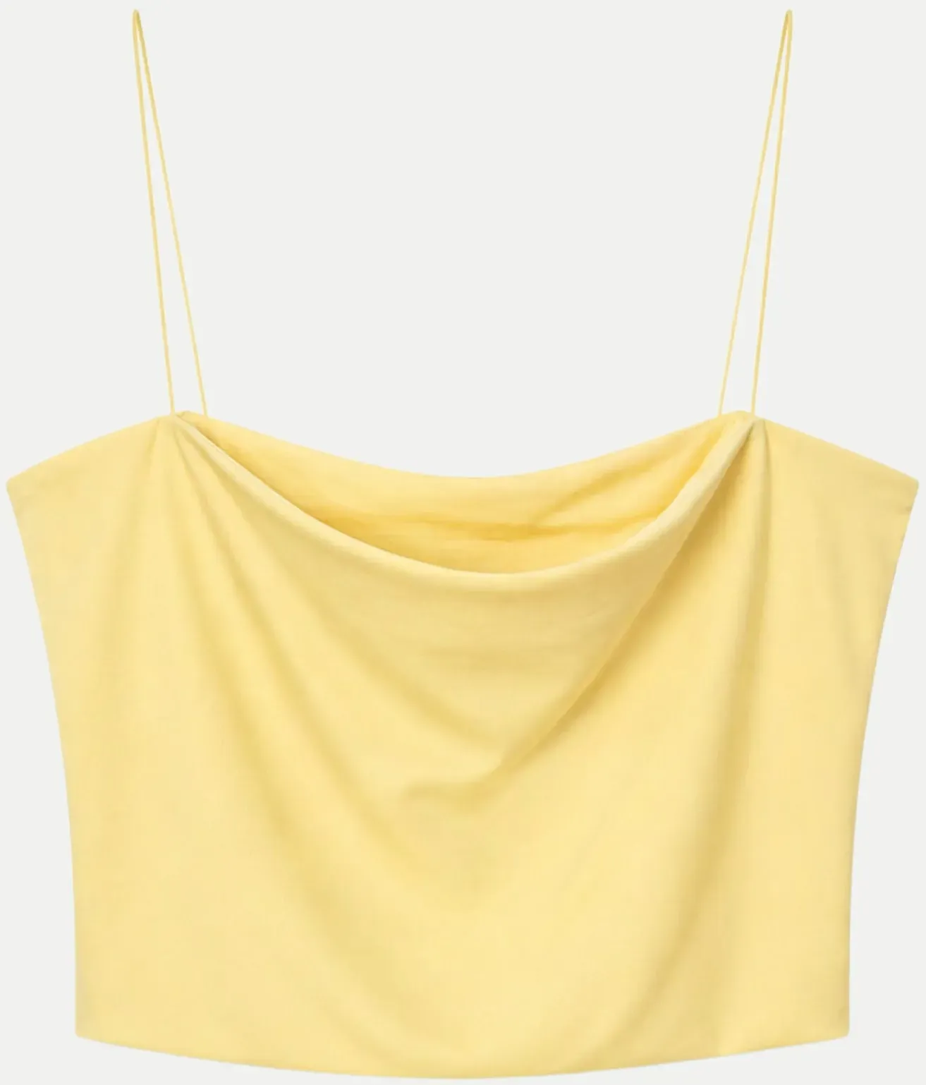 Bandeau Top mit Spagettiträger Gelb M