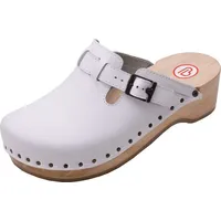 Berkemann Riemen-Toeffler Clogs, Weiß (weiß 100), 37.5 EU