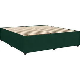vidaXL Boxspringbett 180 x 200 cm Dunkelgrün
