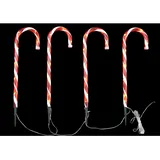 LINDER EXCLUSIV LED Gartenleuchtstäbe Zuckerstange 50 cm warmweiß