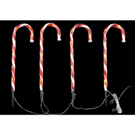 LINDER EXCLUSIV LED Gartenleuchtstäbe Zuckerstange 50 cm warmweiß