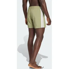 adidas 3-Streifen Badeshorts Tent Green/White S