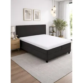 Schöner Wohnen Topper-Spannbettlaken Baumwolle-Jersey-Elasthan 180 x 200 cm Weiß 1 St.
