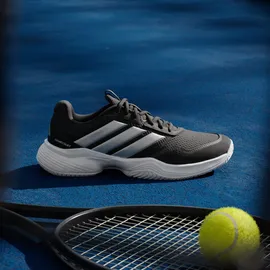 adidas GameCourt 3 Schwarz/Silber Metallic/Weiß 44