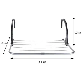 dekorstyle Wäschetrockner 3 m Silber